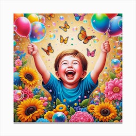 Children's laughter Canvas Print