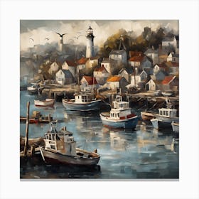 Harbor At Dusk Canvas Print