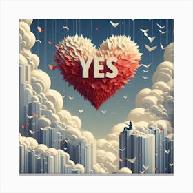 Valentine's Day Hearts 4 Canvas Print