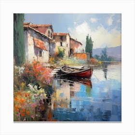 Brushstrokes of Tuscan Tranquility Canvas Print
