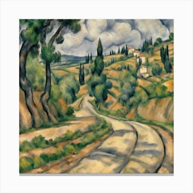 The Bend In The Road, Paul Cézanne 11 Canvas Print