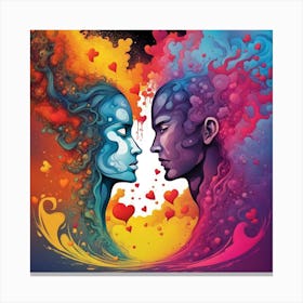 Two Lovers In Love Canvas Print