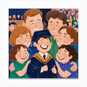 Graduation Family Canvas Print