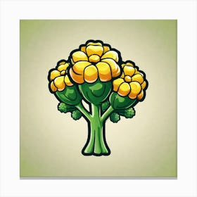 Florets Of Broccoli 35 Canvas Print