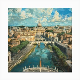 Rome And The Vatican Canvas Print