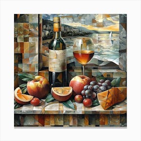 Wine And Fruit Canvas Print