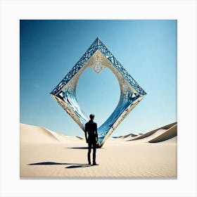 Man In The Desert 32 Canvas Print