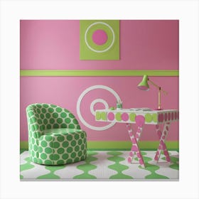 Polka Dot Room Canvas Print