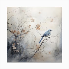 Aqua Ambiance: Gentle Grey Echoes 1 Canvas Print