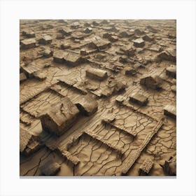 Village In The Desert Canvas Print