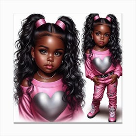 Little Black Girl 2 Canvas Print