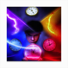 Clocks In The Sky Canvas Print