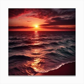 Sunset On The Beach 664 Canvas Print