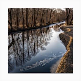 Reflection Of A River Canvas Print