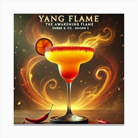 Yang Flame Margarita Canvas Print