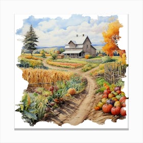 Autumn Farm 1 Canvas Print