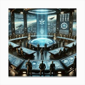 A Commanding Scene Of The High Command Of The Iron Canvas Print