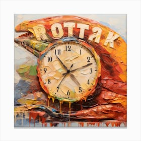 Rotatak Clock Canvas Print