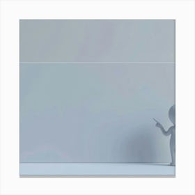 3d Person Pointing At A Blank Wall Canvas Print