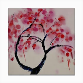 Pink Cherry Tree Canvas Print