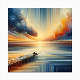 Sunset On The Pier Canvas Print