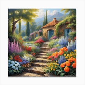 Little Valley House Canvas Print