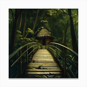 Bridge In The Jungle Canvas Print