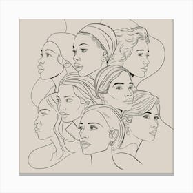 Portrait Of Women 5 Canvas Print