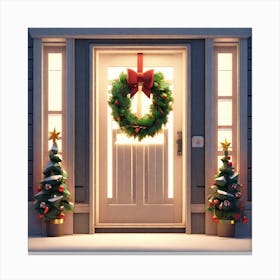 Christmas Door 148 Canvas Print