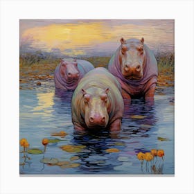 Hippopotamus Canvas Print