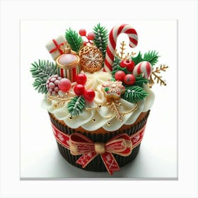 Christmas Cupcake 3 Canvas Print