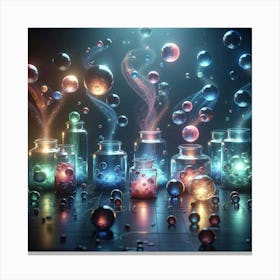 Chemistry Jars Canvas Print