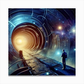 Futuristic Space Tunnel Canvas Print