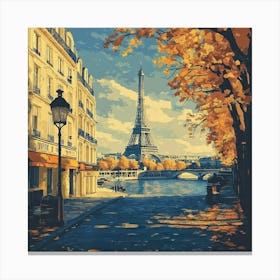 Paris Eiffel Tower Art 1 Canvas Print