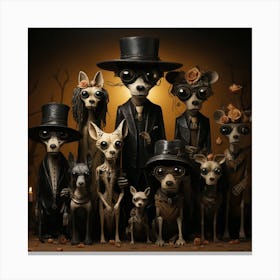 Dogs Of Halloween 1 Canvas Print