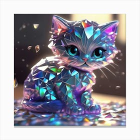 Crystal Cat Canvas Print