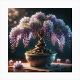 Wisteria Bonsai Canvas Print