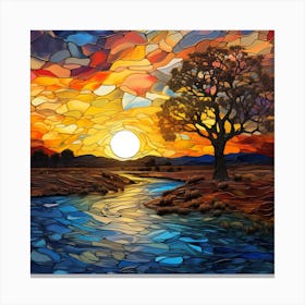 Sunset By The River 2 Canvas Print