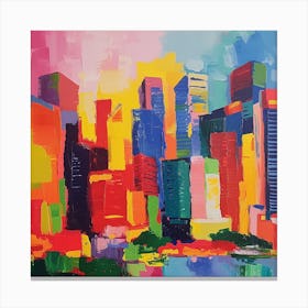 Abstract Travel Collection Singapore 8 Canvas Print