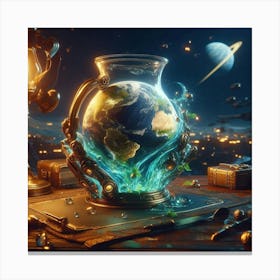 Earth In A Vase Canvas Print