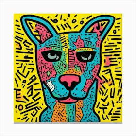 Psychedelic Dog Canvas Print