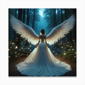 Angel In The Woods 3 Canvas Print