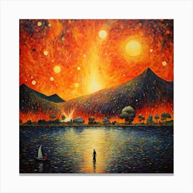 Fire In The Sky Canvas Print