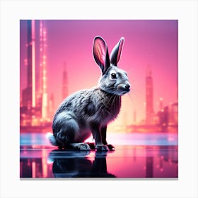 Rabbit silhouette Canvas Print