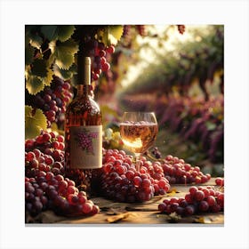 Wine And Grapes 1 Canvas Print