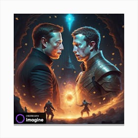 Elon Musk Vs Mark Zuck Canvas Print