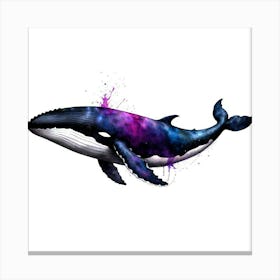 Whale In Space Canvas Print