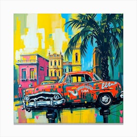 Cuba - Old Car Canvas Print