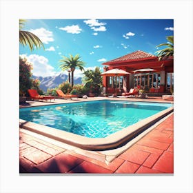 Pool Day Canvas Print