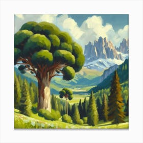 Landscape Painting 2 Canvas Print